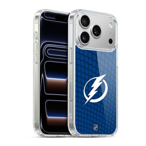 NHL Tampa Bay Lightning Net Pattern Soft Gel Case for Apple iPhone 17 Pro