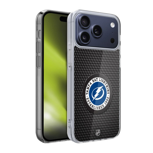 NHL Tampa Bay Lightning Puck Texture Soft Gel Case for Apple iPhone 17 Pro