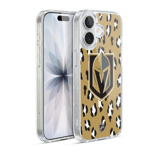 NHL Vegas Golden Knights Leopard Pattern Soft Gel Case for Apple iPhone 17