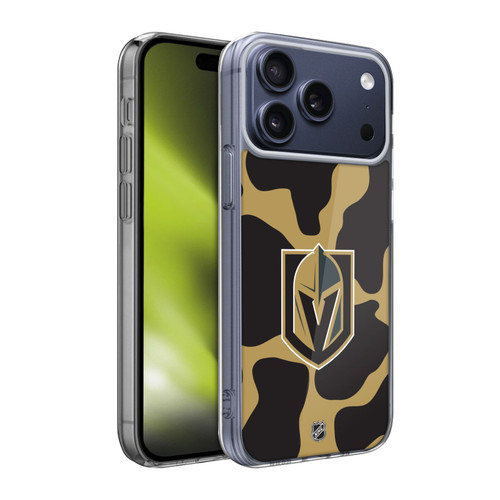 NHL Vegas Golden Knights Cow Pattern Soft Gel Case for Apple iPhone 17 Pro Max