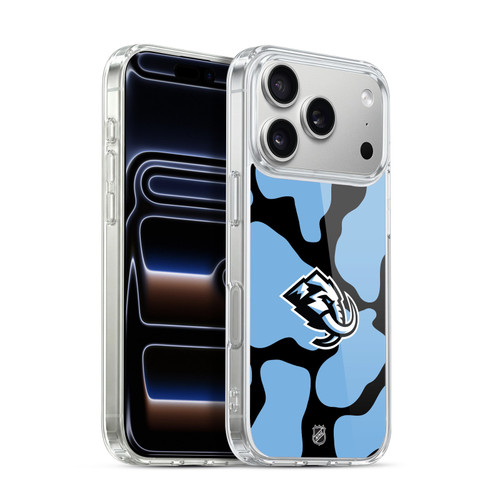 NHL Utah Mammoth Cow Pattern Soft Gel Case for Apple iPhone 17 Pro