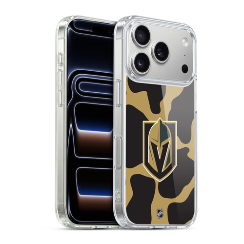 NHL Vegas Golden Knights Cow Pattern Soft Gel Case for Apple iPhone 17 Pro