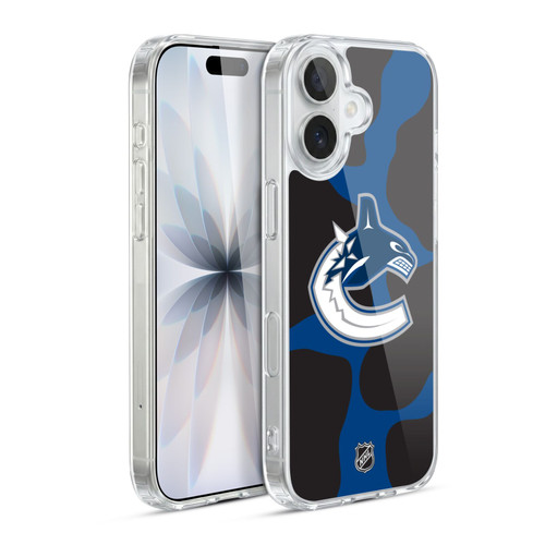 NHL Vancouver Canucks Cow Pattern Soft Gel Case for Apple iPhone 17