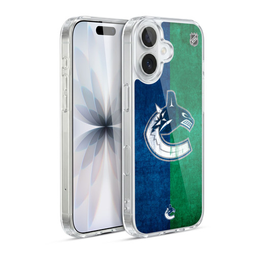 NHL Vancouver Canucks Half Distressed Soft Gel Case for Apple iPhone 17