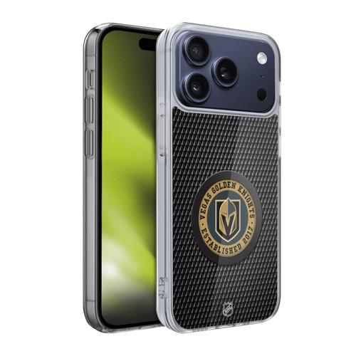 NHL Vegas Golden Knights Puck Texture Soft Gel Case for Apple iPhone 17 Pro