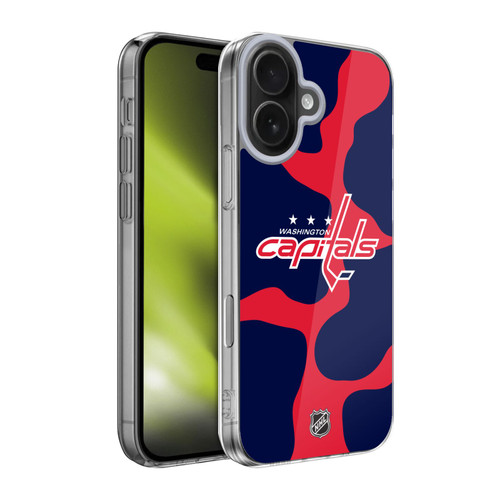 NHL Washington Capitals Cow Pattern Soft Gel Case for Apple iPhone 17