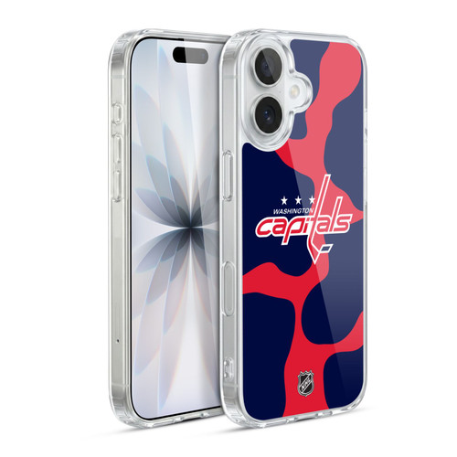 NHL Washington Capitals Cow Pattern Soft Gel Case for Apple iPhone 17