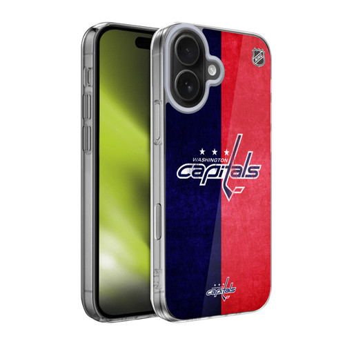 NHL Washington Capitals Half Distressed Soft Gel Case for Apple iPhone 17