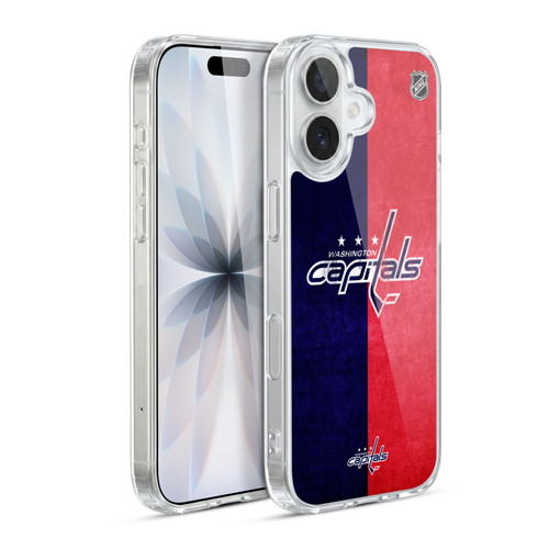 NHL Washington Capitals Half Distressed Soft Gel Case for Apple iPhone 17
