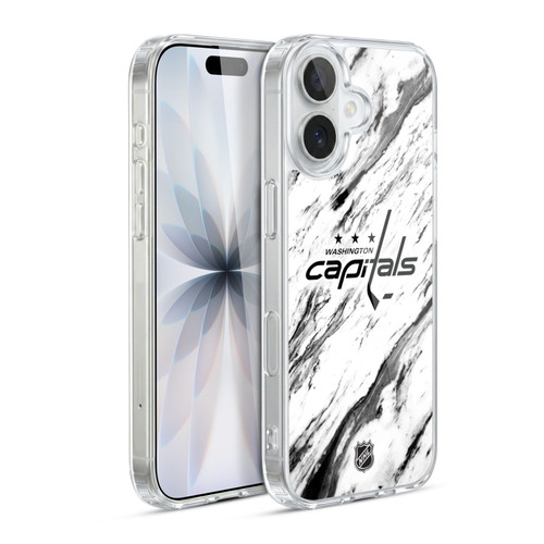 NHL Washington Capitals Marble Soft Gel Case for Apple iPhone 17