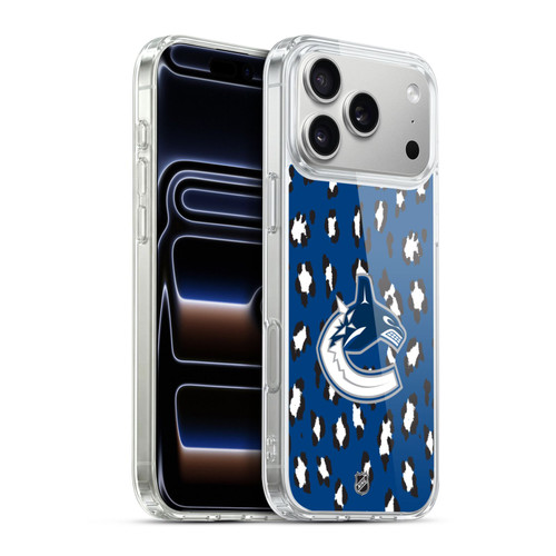 NHL Vancouver Canucks Leopard Pattern Soft Gel Case for Apple iPhone 17 Pro Max