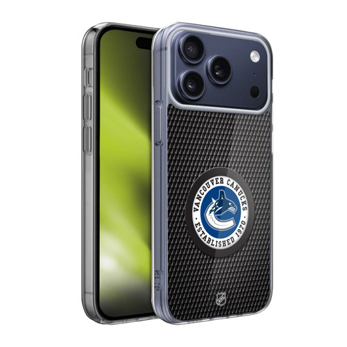 NHL Vancouver Canucks Puck Texture Soft Gel Case for Apple iPhone 17 Pro Max