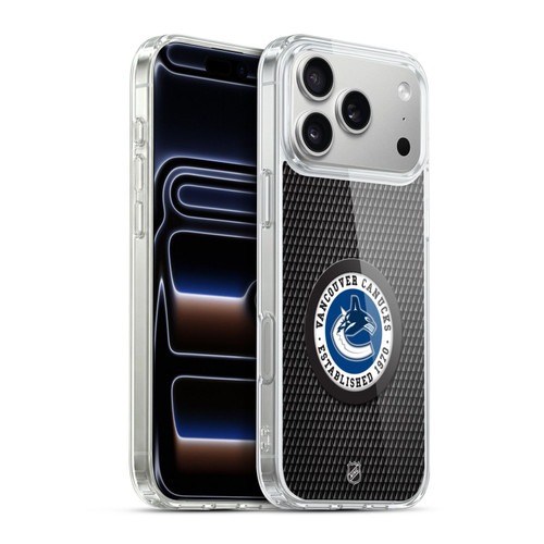 NHL Vancouver Canucks Puck Texture Soft Gel Case for Apple iPhone 17 Pro Max
