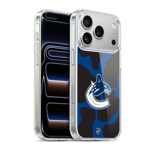 NHL Vancouver Canucks Cow Pattern Soft Gel Case for Apple iPhone 17 Pro