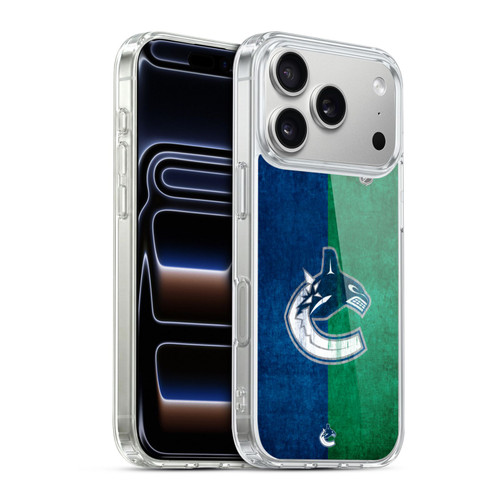 NHL Vancouver Canucks Half Distressed Soft Gel Case for Apple iPhone 17 Pro