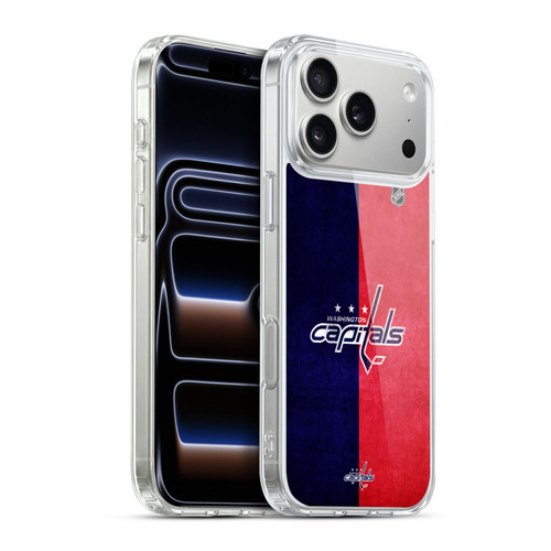 NHL Washington Capitals Half Distressed Soft Gel Case for Apple iPhone 17 Pro Max