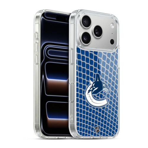 NHL Vancouver Canucks Net Pattern Soft Gel Case for Apple iPhone 17 Pro