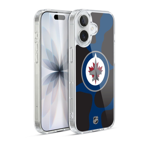 NHL Winnipeg Jets Cow Pattern Soft Gel Case for Apple iPhone 17