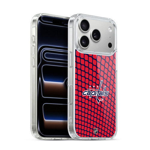 NHL Washington Capitals Net Pattern Soft Gel Case for Apple iPhone 17 Pro