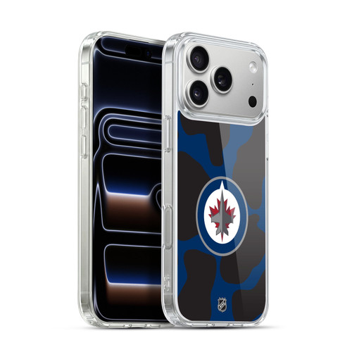 NHL Winnipeg Jets Cow Pattern Soft Gel Case for Apple iPhone 17 Pro Max