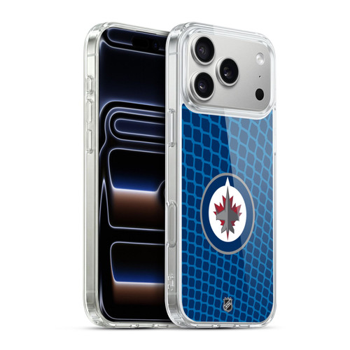NHL Winnipeg Jets Net Pattern Soft Gel Case for Apple iPhone 17 Pro Max