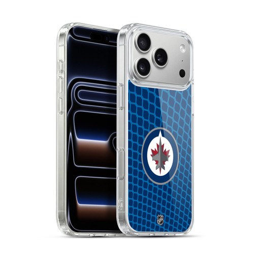 NHL Winnipeg Jets Net Pattern Soft Gel Case for Apple iPhone 17 Pro Max