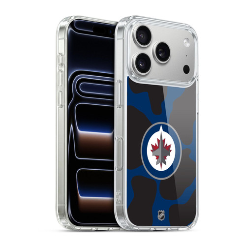NHL Winnipeg Jets Cow Pattern Soft Gel Case for Apple iPhone 17 Pro