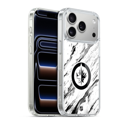 NHL Winnipeg Jets Marble Soft Gel Case for Apple iPhone 17 Pro