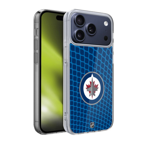 NHL Winnipeg Jets Net Pattern Soft Gel Case for Apple iPhone 17 Pro