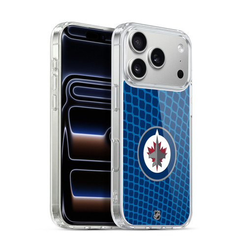 NHL Winnipeg Jets Net Pattern Soft Gel Case for Apple iPhone 17 Pro