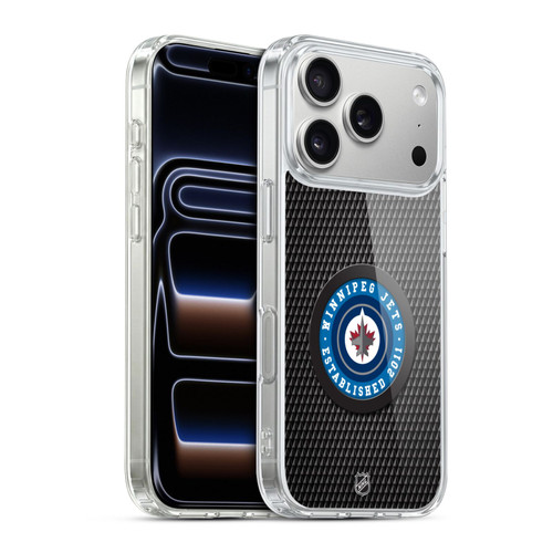 NHL Winnipeg Jets Puck Texture Soft Gel Case for Apple iPhone 17 Pro