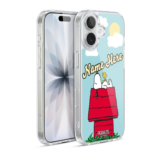 Custom Customised Personalised Peanuts Art Snoopy & Woodstock Soft Gel Case for Apple iPhone 17