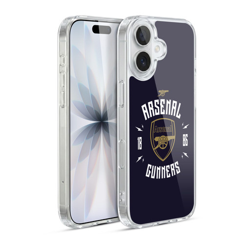 Arsenal FC Typography  Gunners Soft Gel Case for Apple iPhone 17
