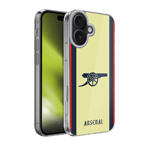 Arsenal FC 2021/22 Crest Kit Away Soft Gel Case for Apple iPhone 17