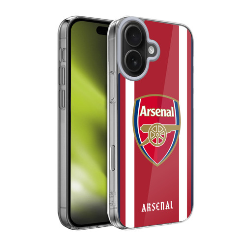 Arsenal FC 2021/22 Crest Kit Home Soft Gel Case for Apple iPhone 17