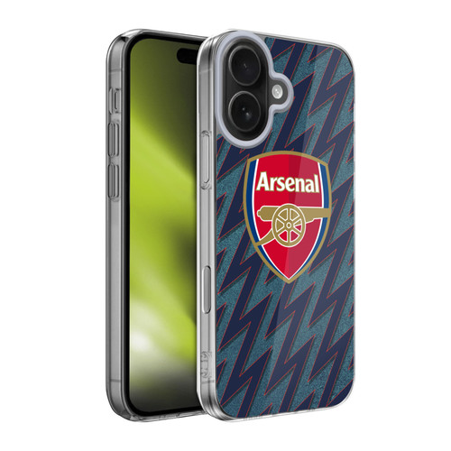 Arsenal FC 2021/22 Crest Kit Third Soft Gel Case for Apple iPhone 17
