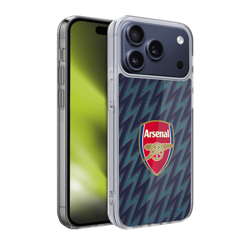 Arsenal FC 2021/22 Crest Kit Third Soft Gel Case for Apple iPhone 17 Pro