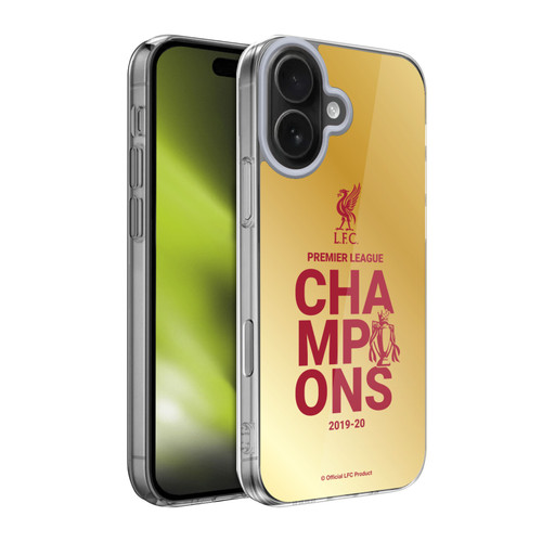 Liverpool Football Club 2020 Champions Gold Typography Soft Gel Case for Apple iPhone 17