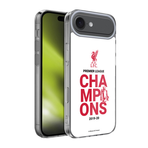 Liverpool Football Club 2020 Champions White Typography Soft Gel Case for Apple iPhone 17 Air