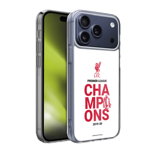 Liverpool Football Club 2020 Champions White Typography Soft Gel Case for Apple iPhone 17 Pro Max