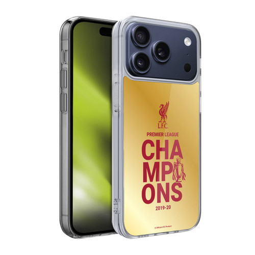 Liverpool Football Club 2020 Champions Gold Typography Soft Gel Case for Apple iPhone 17 Pro