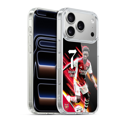 Arsenal FC 2021/22 First Team Bukayo Saka Soft Gel Case for Apple iPhone 17 Pro