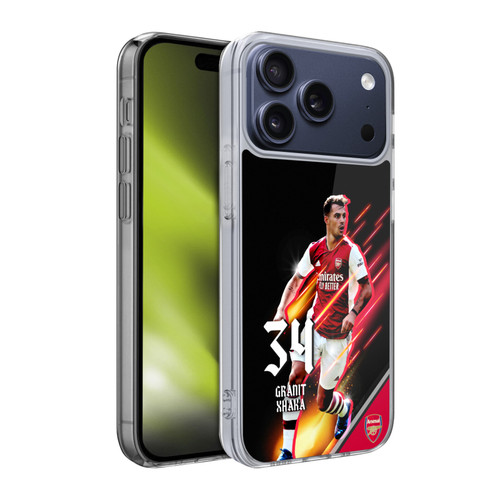 Arsenal FC 2021/22 First Team Granit Xhaka Soft Gel Case for Apple iPhone 17 Pro