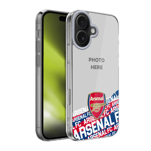 Custom Customised Personalised Arsenal FC Customised Photos Typography Soft Gel Case for Apple iPhone 17
