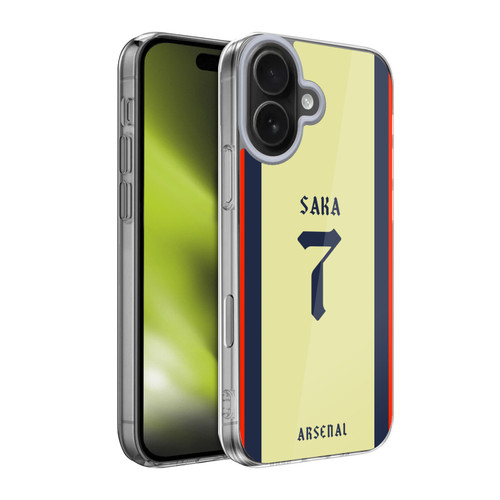 Arsenal FC 2021/22 Players Away Kit Bukayo Saka Soft Gel Case for Apple iPhone 17