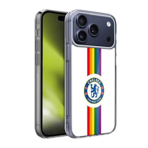 Chelsea Football Club PRIDE CREST Vertical White Soft Gel Case for Apple iPhone 17 Pro Max