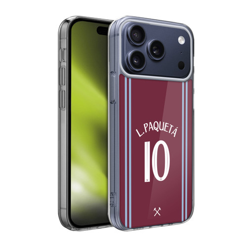 West Ham United FC 2024/25 Players Home Kit Lucas Paquetá Soft Gel Case for Apple iPhone 17 Pro Max