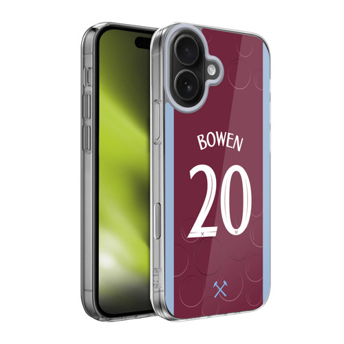 West Ham United FC 2023/24 Players Home Kit Jarrod Bowen Soft Gel Case for Apple iPhone 17