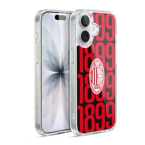 AC Milan Graphics Pattern Soft Gel Case for Apple iPhone 17