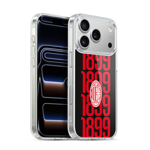 AC Milan Graphics Pattern Soft Gel Case for Apple iPhone 17 Pro